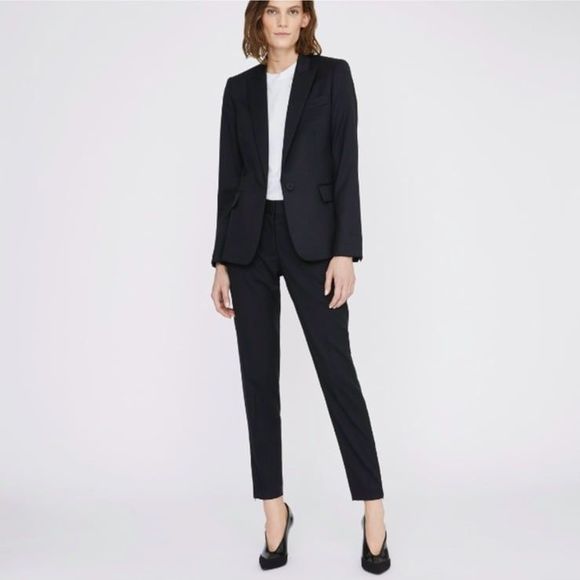 Stella McCartney Vivian Wool Skinny Zip-Cuff Pants in Black Size 42 - Picture 2 of 12